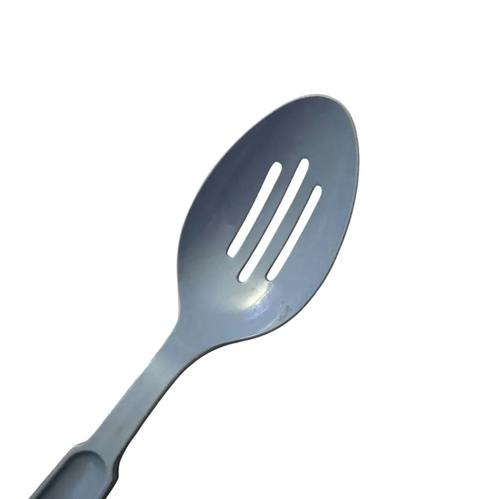 Vintage Ekco Nylon‎ Plastic Slotted Serving Spoon Server USA Light Blue